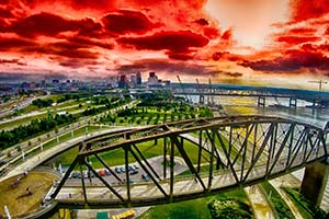 The Big Four Bridge at 1101 River Rd, Louisville, KY 40202