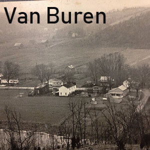 View of the town of Van Buren which was flooded to build Taylorsville Lake